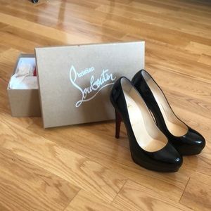 Christian Louboutin Black Patent Bianca Pumps